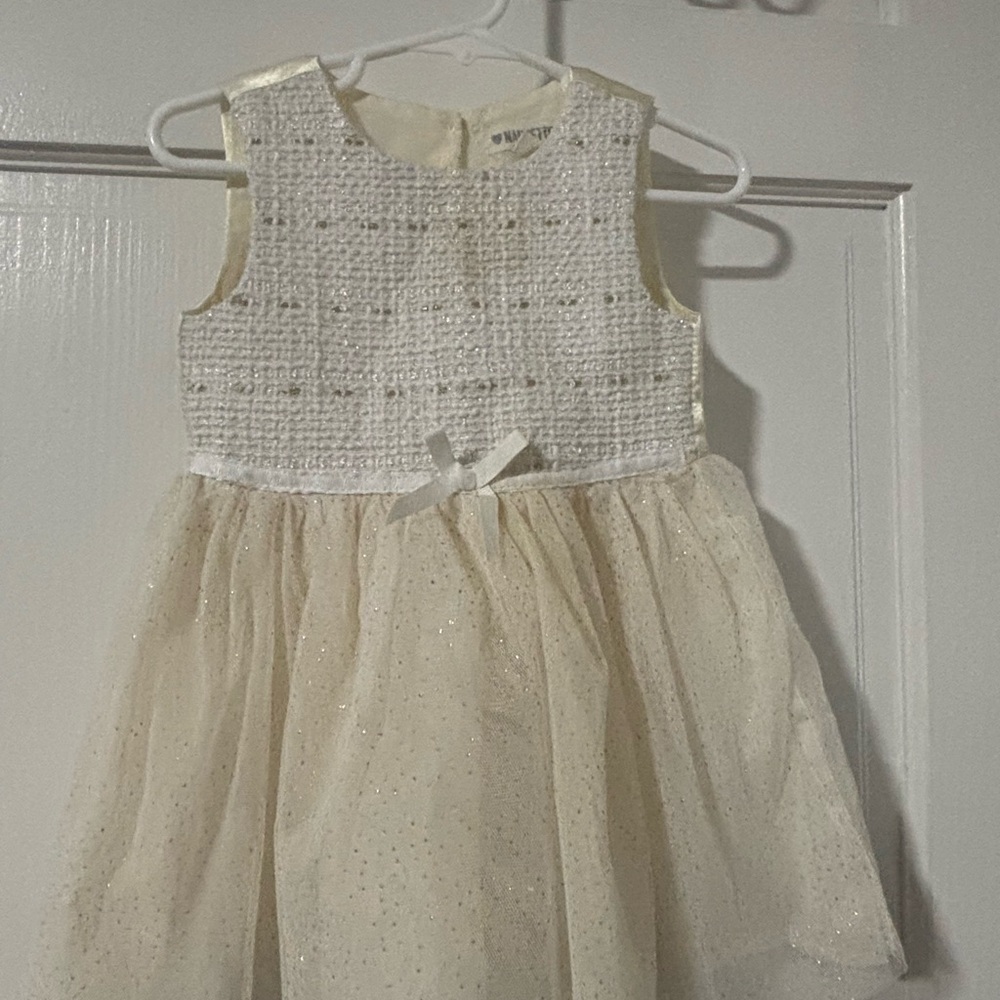 Nannette Cream Pleated Sundress for Wedding Guest